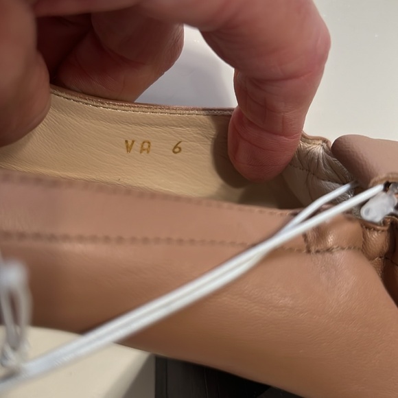 Everlane Italian Leather Day Heels Stacked Heel Tan Size 6 - Picture 7 of 8